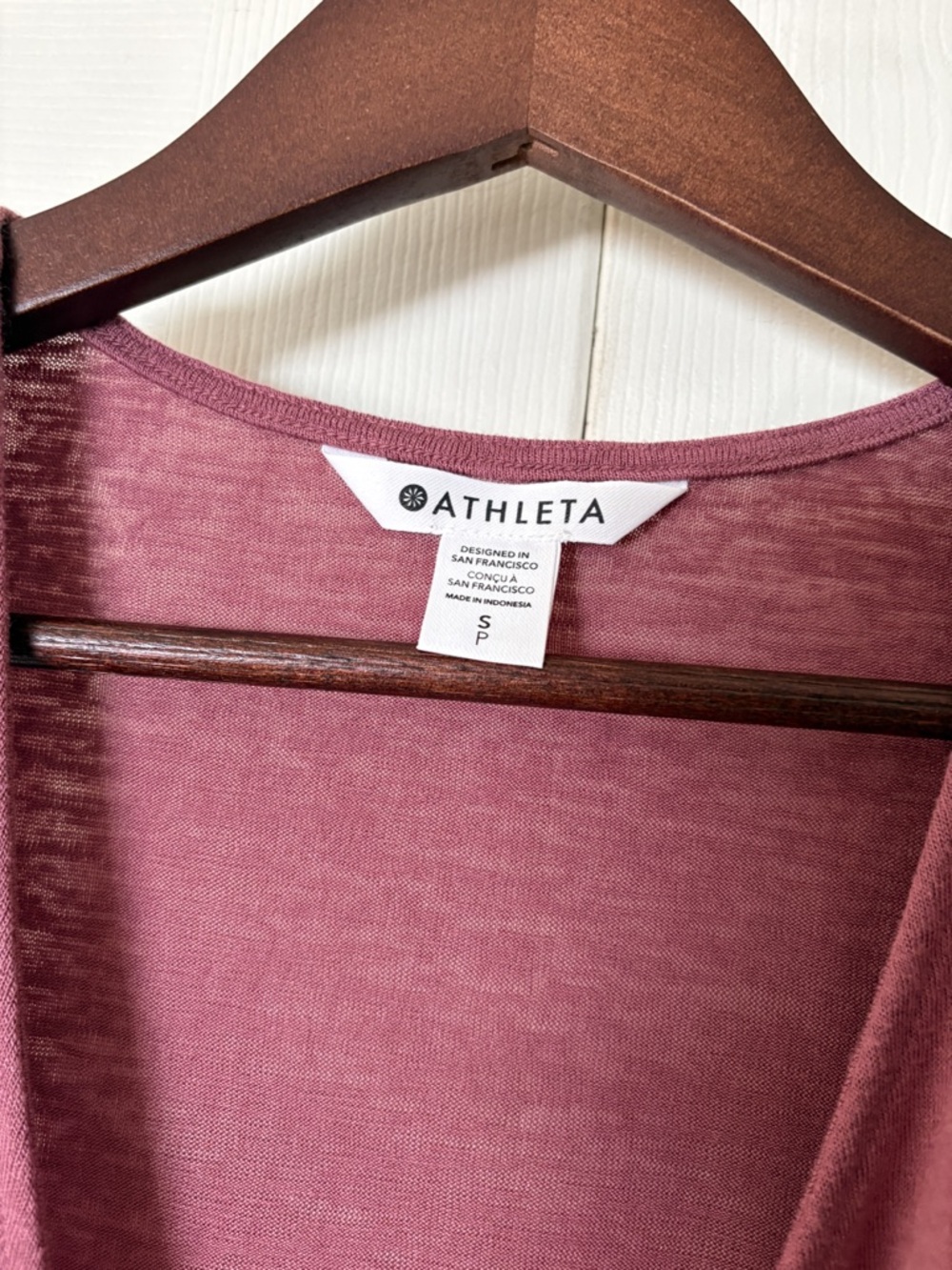 Athleta Breezy Wrap Tank Top in Pink Mauve Size Small | Athleisure Lounge Wear - Picture 4 of 8